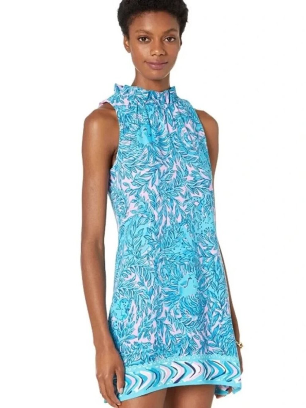 Lilly Pulitzer Adalina Romper Size 8 Bermuda Blue Hidden Creatures